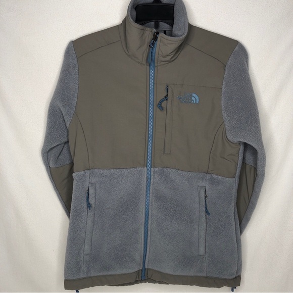 Women's The North Face TNF Gray Fleece Denali Bomber Full Zip Up Jacket Sz XS - Picture 2 of 10